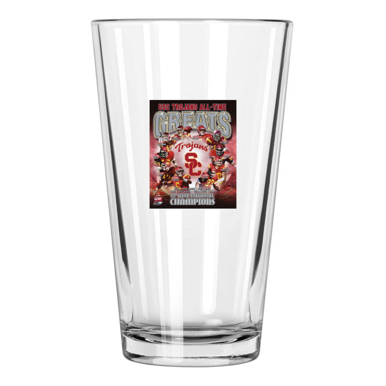 Usc Trojans All Time Greats Photo College Ncaa Football Pint Beer Drinking Glass