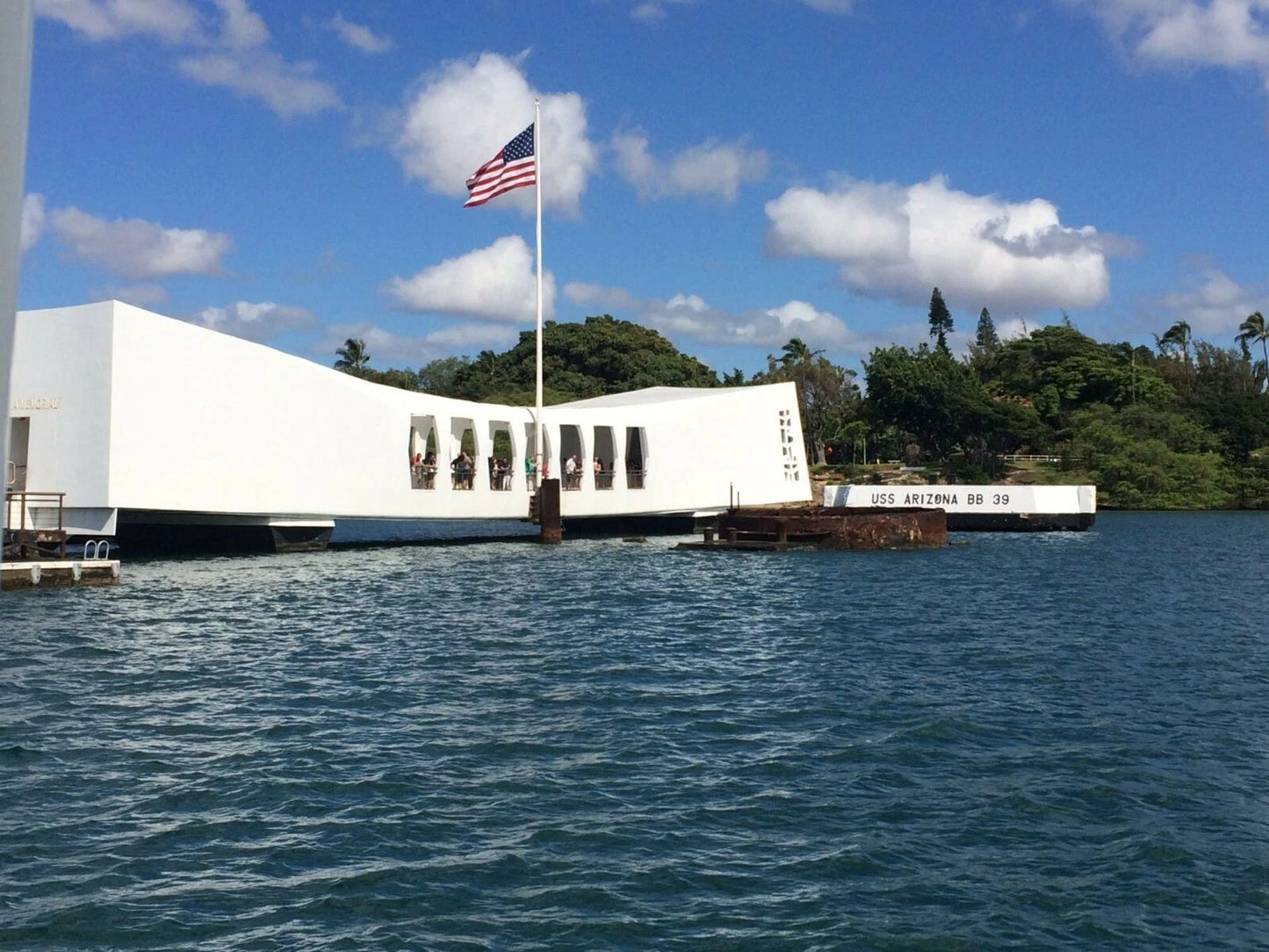 Uss Arizona Memorial Pearl Harbor Hawaii World War 2 Picture Keychain Keychain Banner