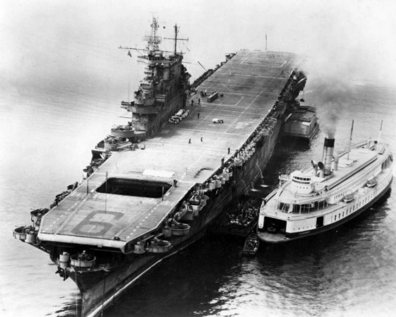 Uss Enterprise Photo Navy Us Usa Military Cv 6 Ship Picture Bw