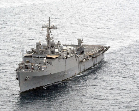 Uss Ponce Photo Afsb 15 Navy Usa Military Amphibious Transport Dock Ship Bw