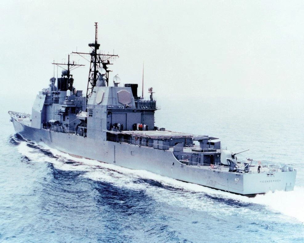Uss Ticonderoga Photo Cg 47 Navy Usa Military Guided Missile Cruiser Ship
