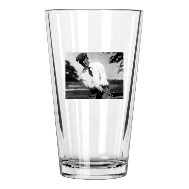 Us Amateur Golfer Francis Ouimet Photo Golf Swing 2 Pint Beer Drinking Glass