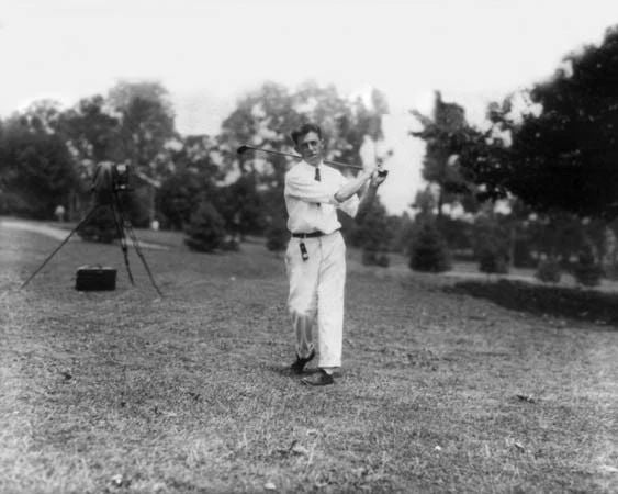 Us Amateur Golfer Francis Ouimet Glossy Keychain PGA Swing Print