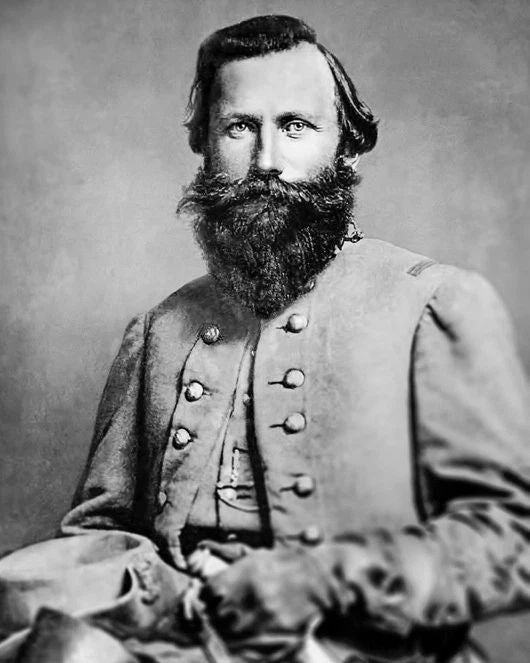 Us Confederate General James Jeb Stuart Glossy Keychain Civil War Keychain