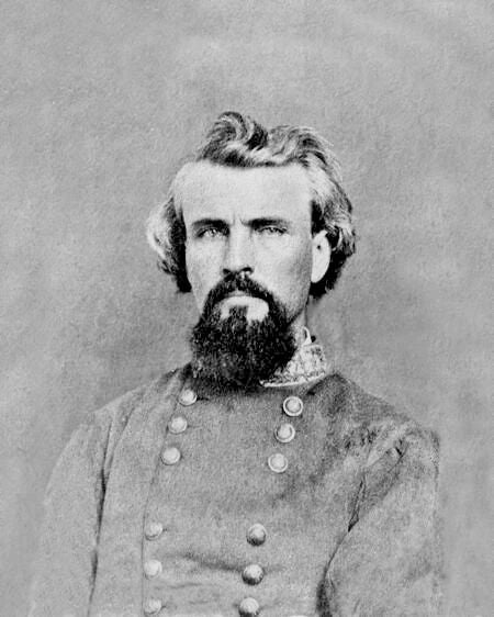 Us Confederate General Nathan Bedford Forrest Glossy Keychain Civil War Keychain 1