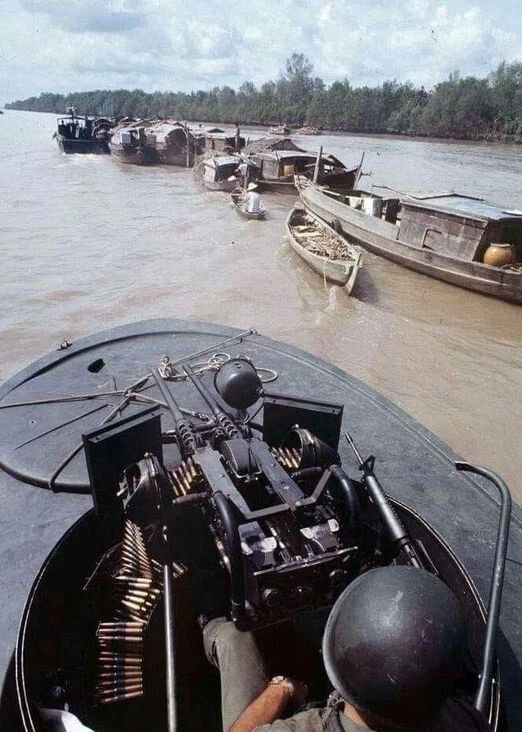 Us Military Vietnam War Vintage River Picture Magnet Magnet Print