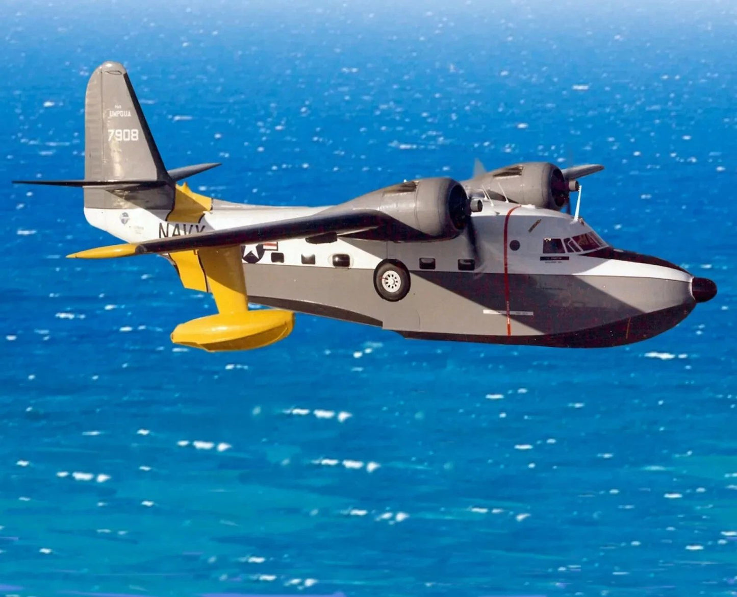 Us Navy Hu 16C Albatross Aircraft In Flight Photo 300 Piece Jigsaw Puzzle