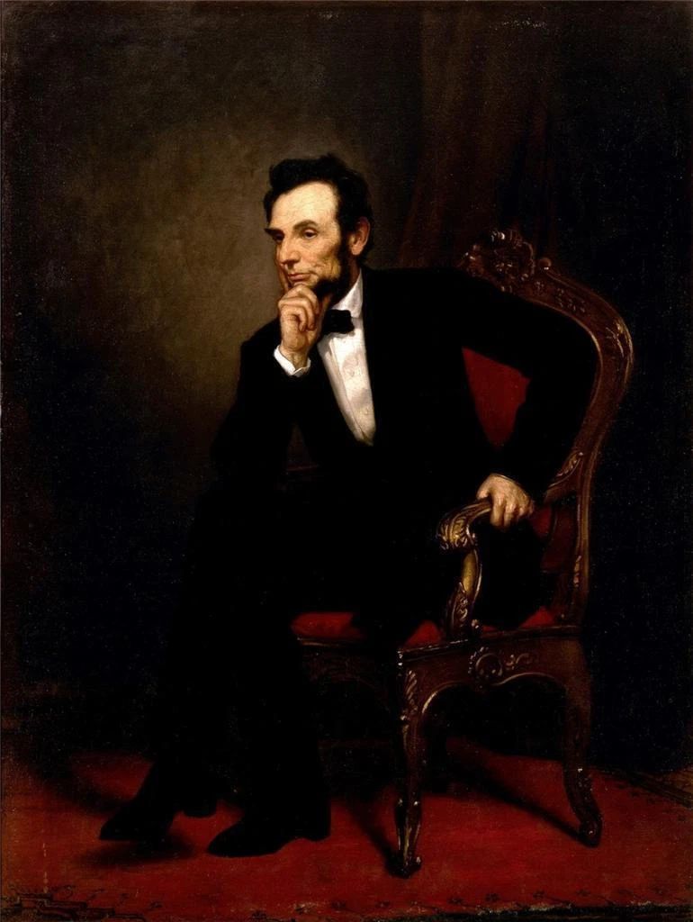 Us President Abraham Lincoln Classic Portrait Picture Keychain Keychain
