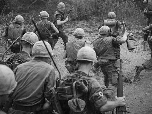 Us Soldiers Marching Vietnam War Vintage Picture Magnet Magnet Print