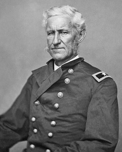 Us Union General Lorenzo Thomas Glossy Keychain Civil War Army Print