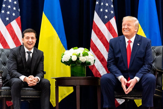 Ukraine President Zelenskyy & Trump Magnet Picture Magnet War Russia