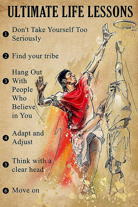 Ultimate Frisbee Life Lessons Sport Painting Print Jigsaw Puzzle