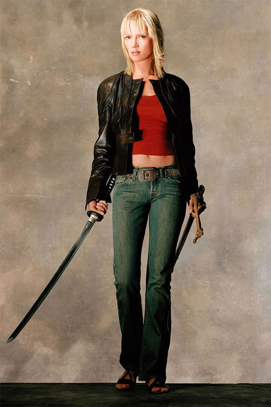 Uma Thurman Blood And Sword Print Painting Jigsaw Puzzle