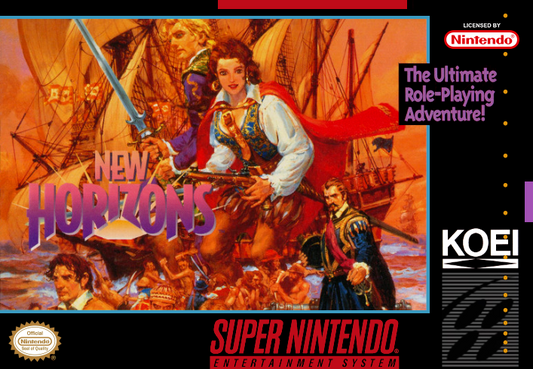 Uncharted Waters New Horizons (Usa) Snes Print Poster