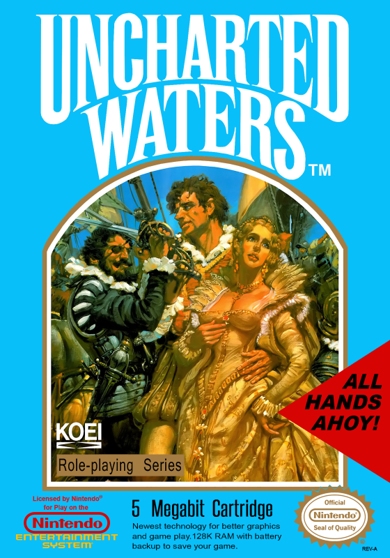 Uncharted Waters (Usa) Nes Print Poster