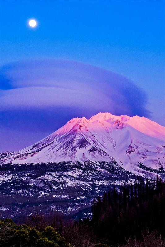 Under The Round Cloud Mt Shasta Landscape Jigsaw Puzzle