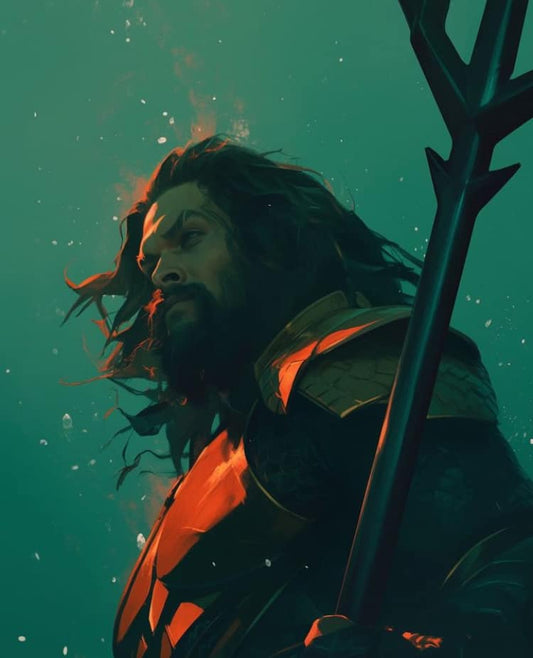 Underwater Hero Portrait Print Poster