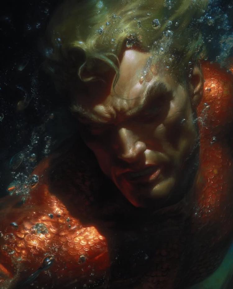 Underwater Superhero Closeup Jigsaw Puzzle