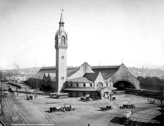 Union Station Worcester Ma Vintage Historic Picture Photo