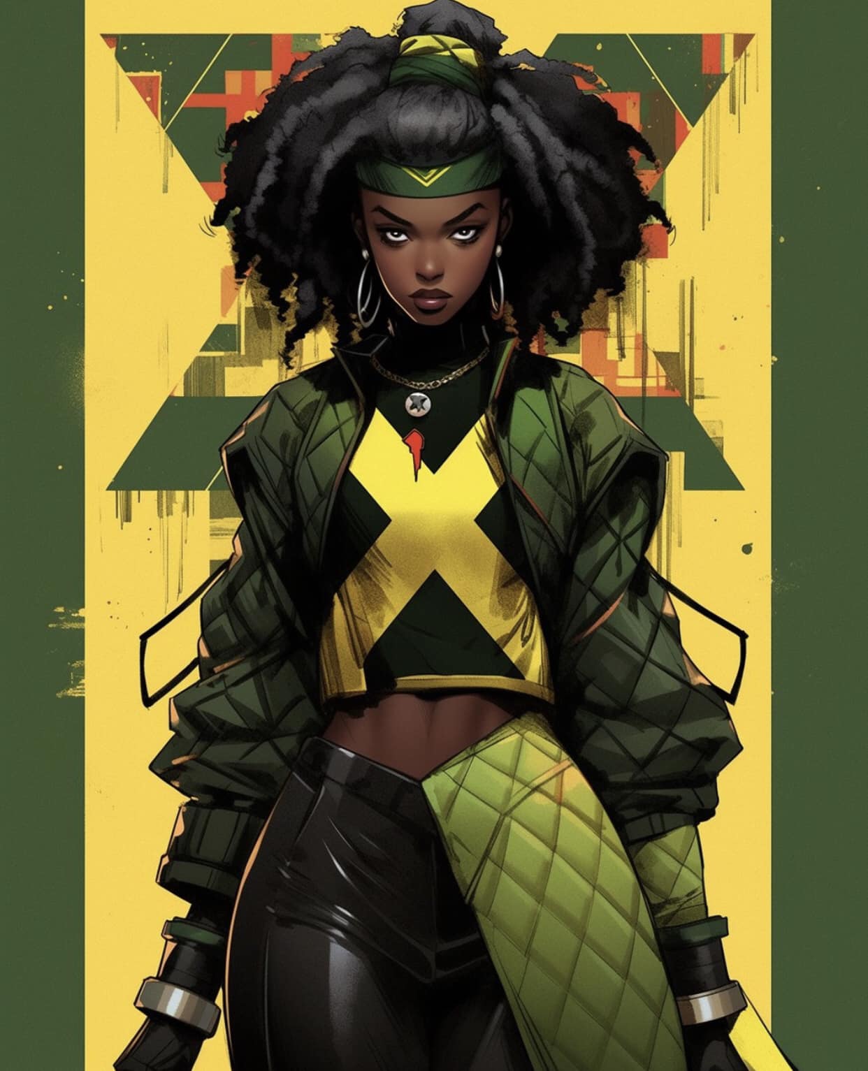 Urban Superhero Portrait Jamaican Theme Jigsaw Puzzle