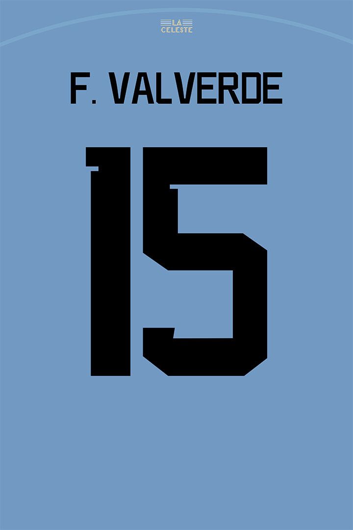 Uruguay #15 Federico Valverde World Soccer Championship Wall Ar Jigsaw Puzzle
