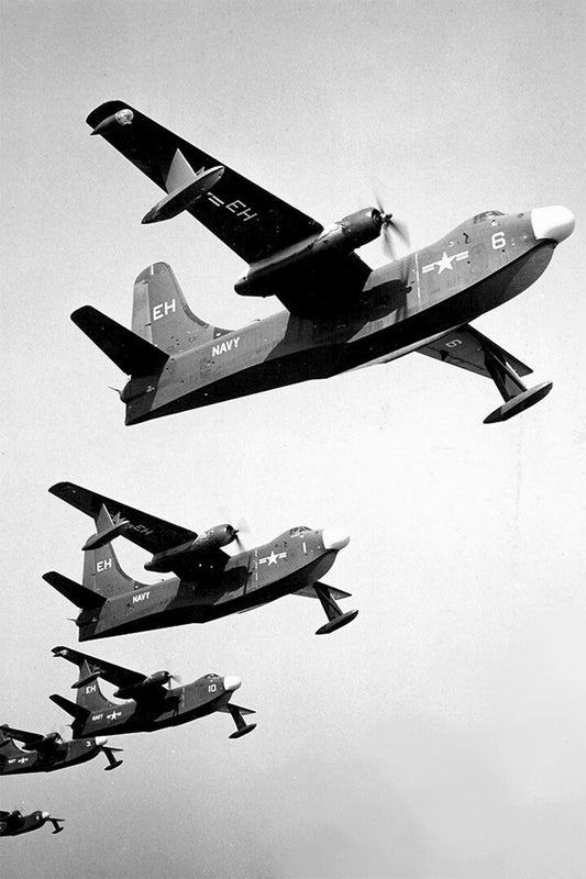 Us Navy Pby Catalina Bomber In Flight Warplane Wall Home Decor Jigsaw Puzzle