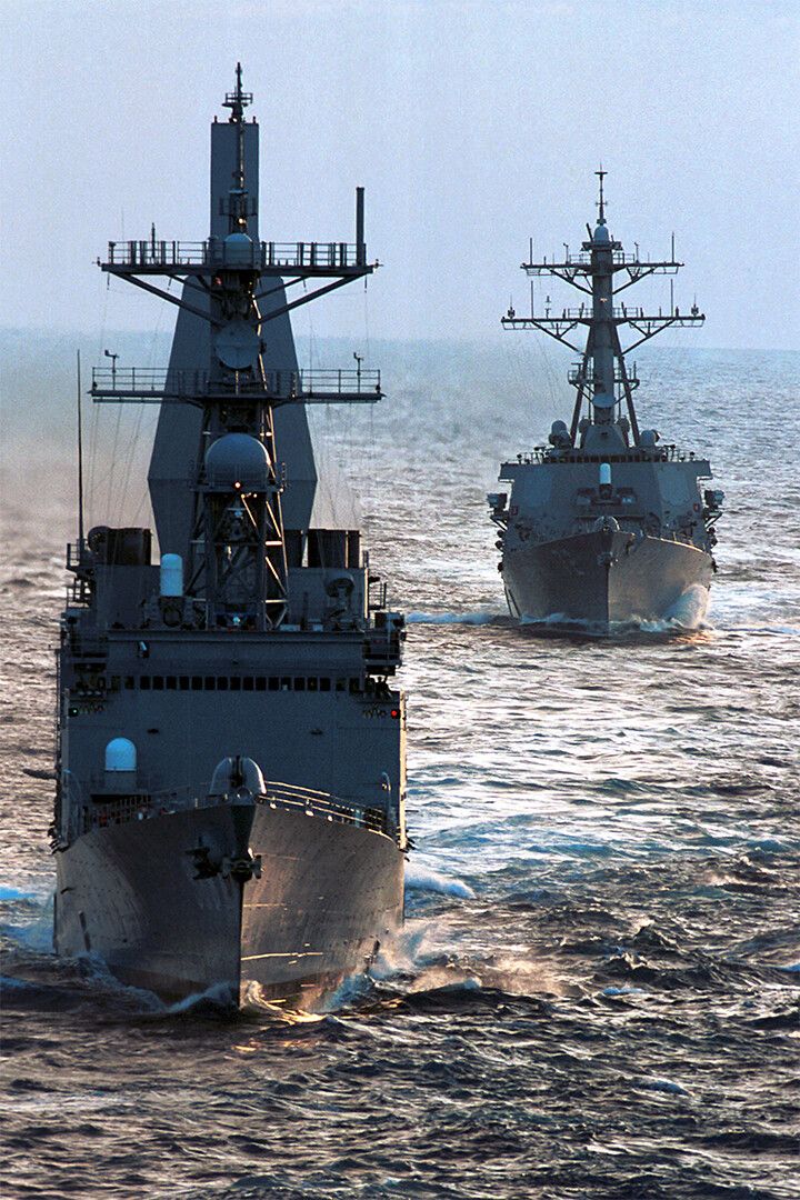 Uss Arthur W Radford Firing Missile Painting Jigsaw Puzzle