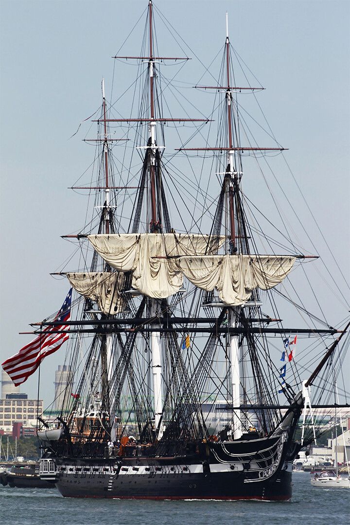 Uss Constitution In Harbor Frigate Print Jigsaw Puzzle