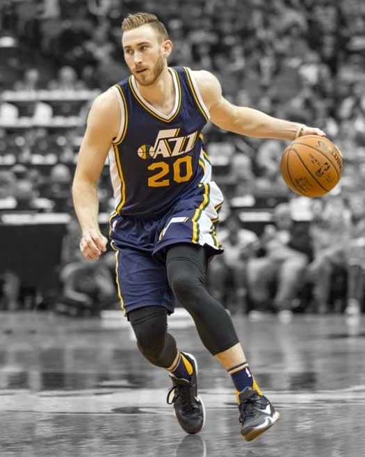 Utah Jazz Gordon Hayward Glossy Magnet Spotlight Magnet Basketball Print