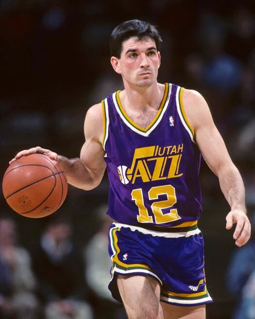 Utah Jazz John Stockton Glossy Keychain Keychain Basketball Hof 09