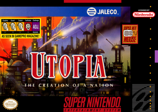Utopia Creation Of A Nation (Usa) Snes Print Poster