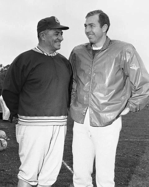Vince Lombardi & Bart Starr Magnet Green Bay Packers Football Picture Bw