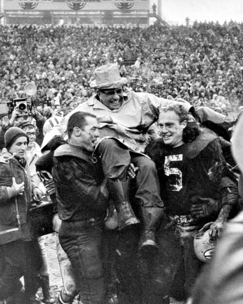 Vince Lombardi Glossy Photo Green Bay Packers Jim Taylor And Paul Hornung