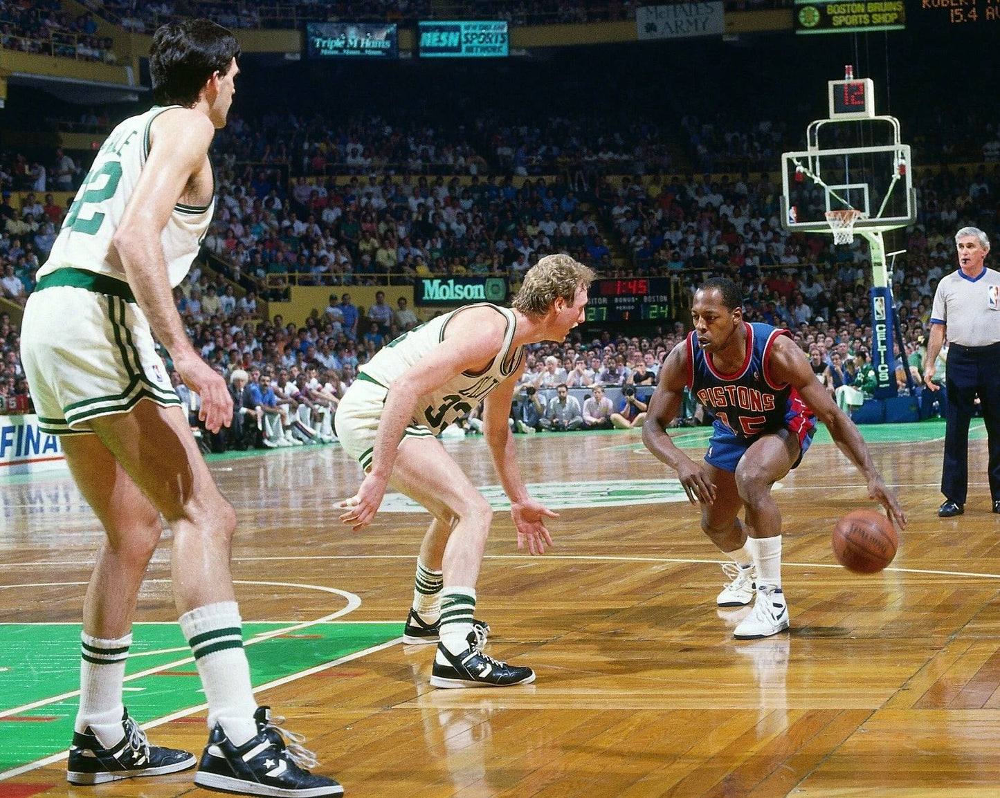 Vinnie Johnson Larry Bird Kevin Mchale Magnet Pistons Celtics Basketball Nba