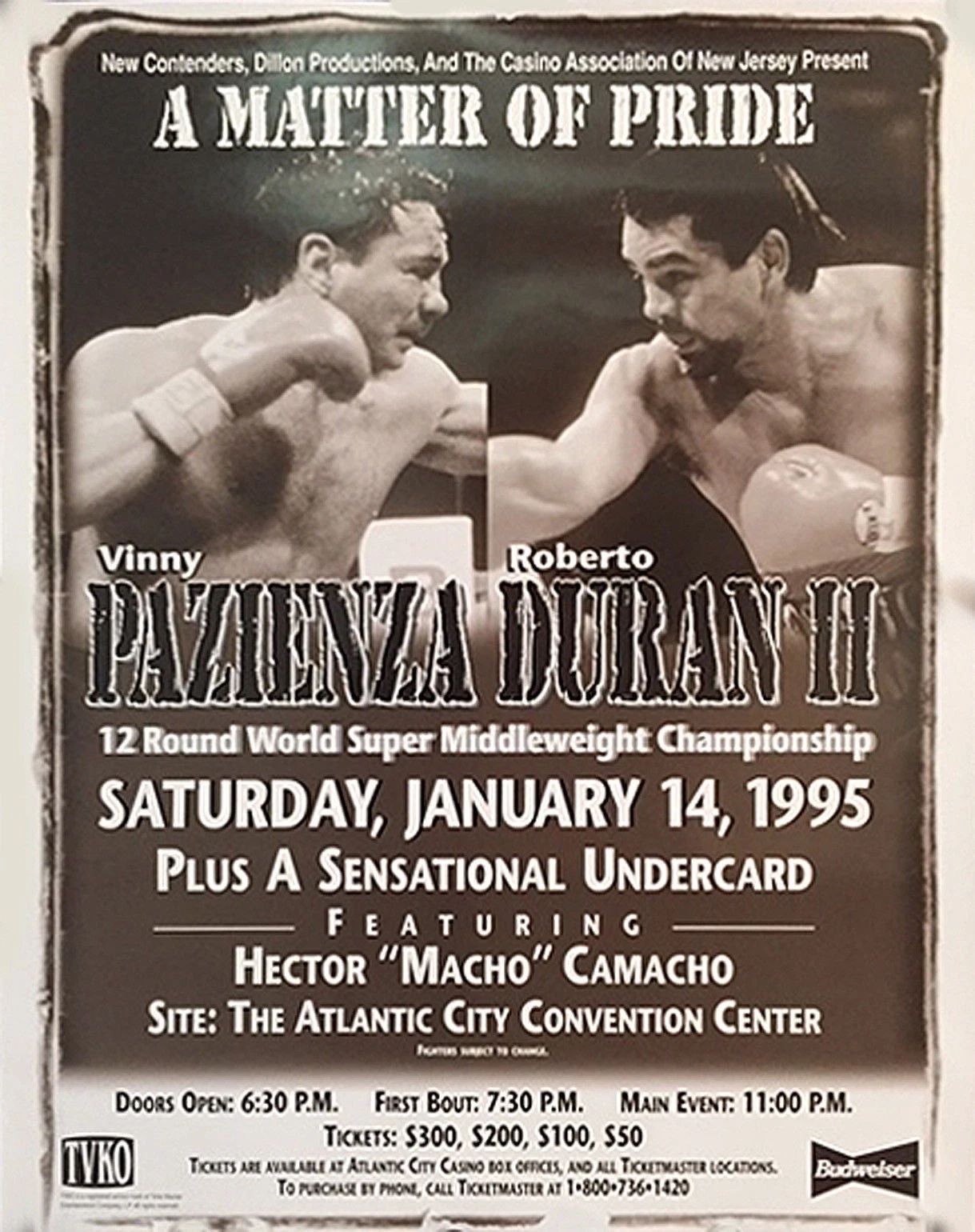 Vinny Pazienza Vs Roberto Duran Ii Magnet Boxing Magnet Picture