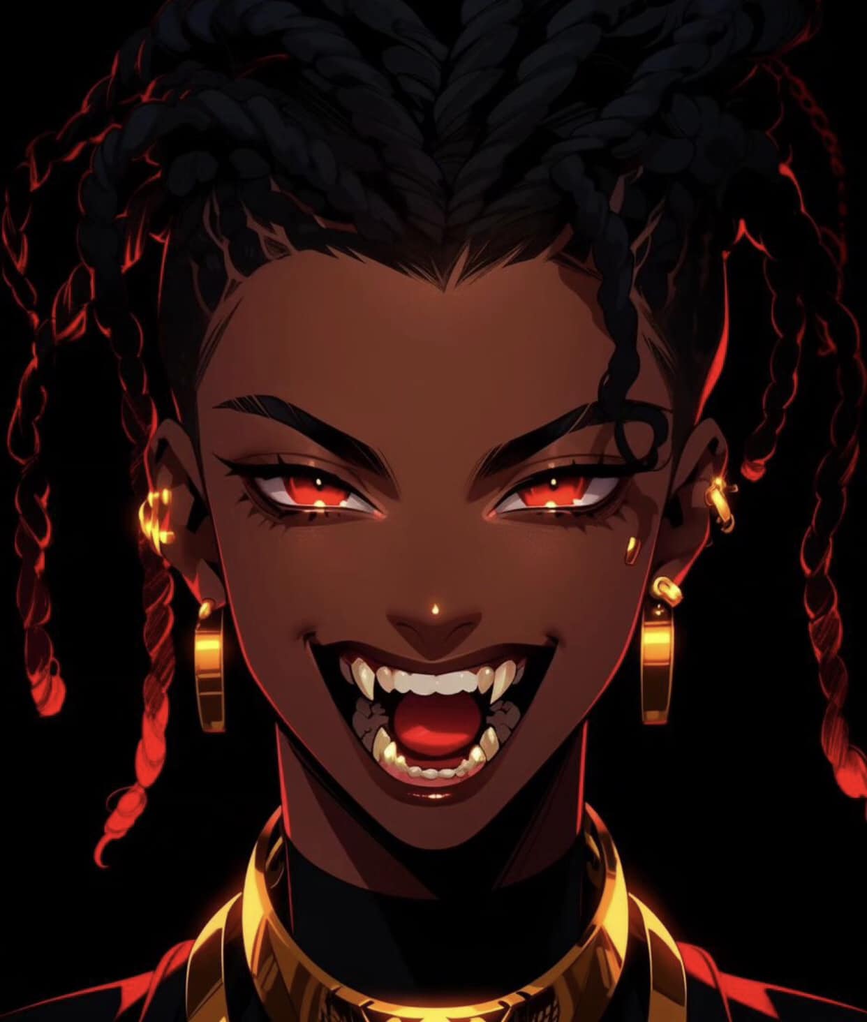 Vampire Character Portrait Print Poster