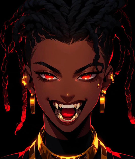 Vampire Character Portrait Print Poster