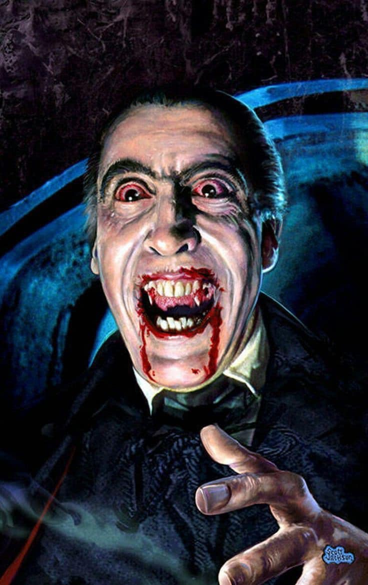 Vampire Portrait Dramatic Expression (2) Print Poster