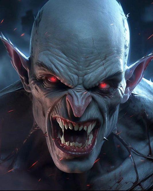 Vampire Portrait Snarl Print Poster