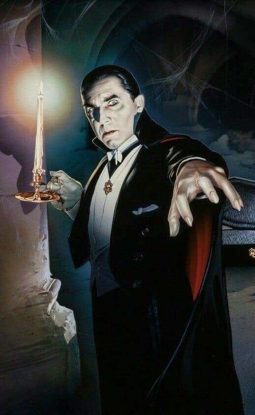 Vampire Portrait With Candle Print Poster