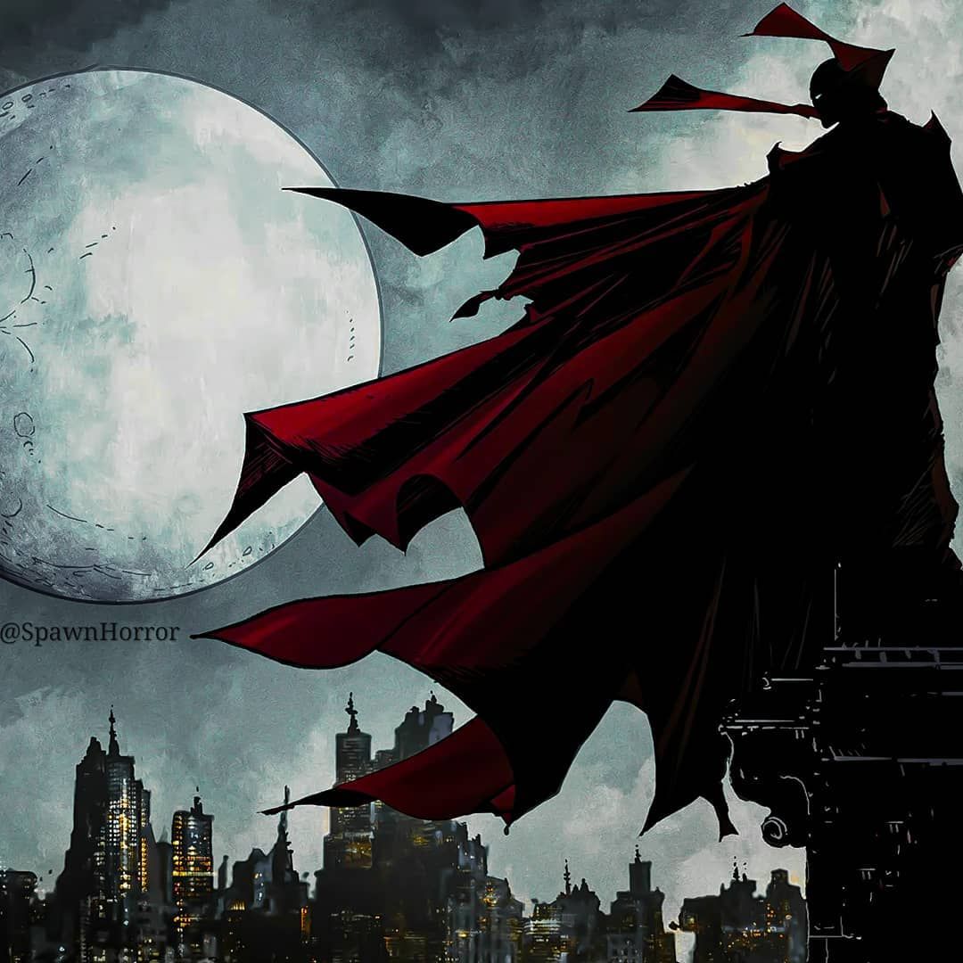 Vampire Silhouette Moonlit Cityscape Jigsaw Puzzle