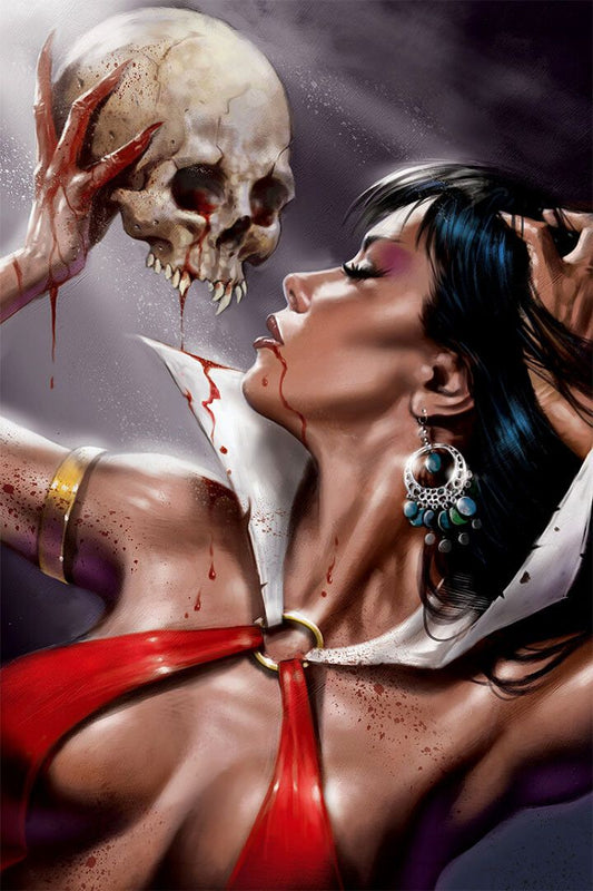 Vampirella Fantasy Art Sexy Vampire & Panthers Night Home Decor Jigsaw Puzzle