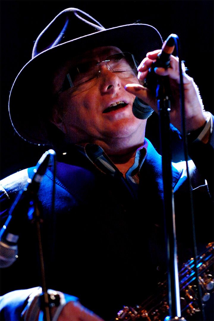 Van Morrison Jumping During Concert Print Jigsaw Puzzle