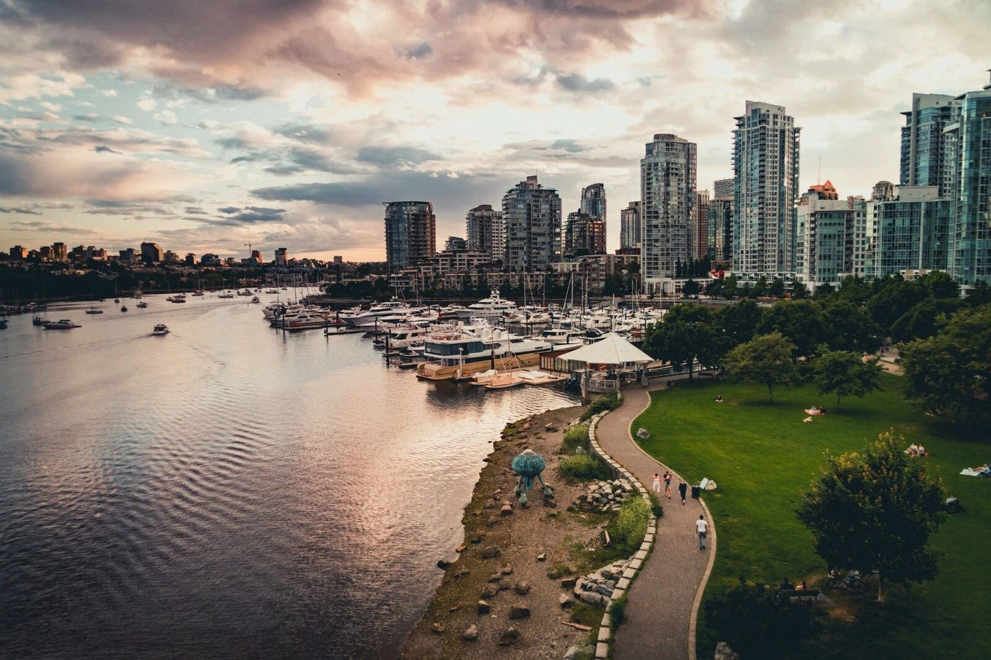 Vancouver British Columbia Canada Skyline Cityscape Bay View Keychain Keychain Print