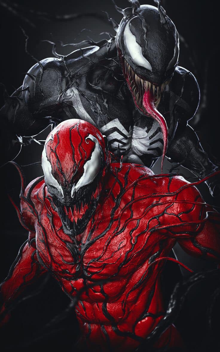 Venom And Carnage Artwork Jigsaw Puzzle