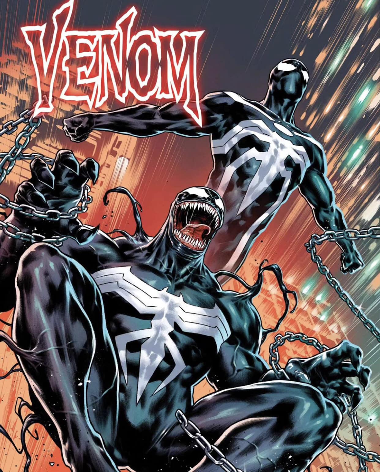 Venom Comic Art Action Jigsaw Puzzle