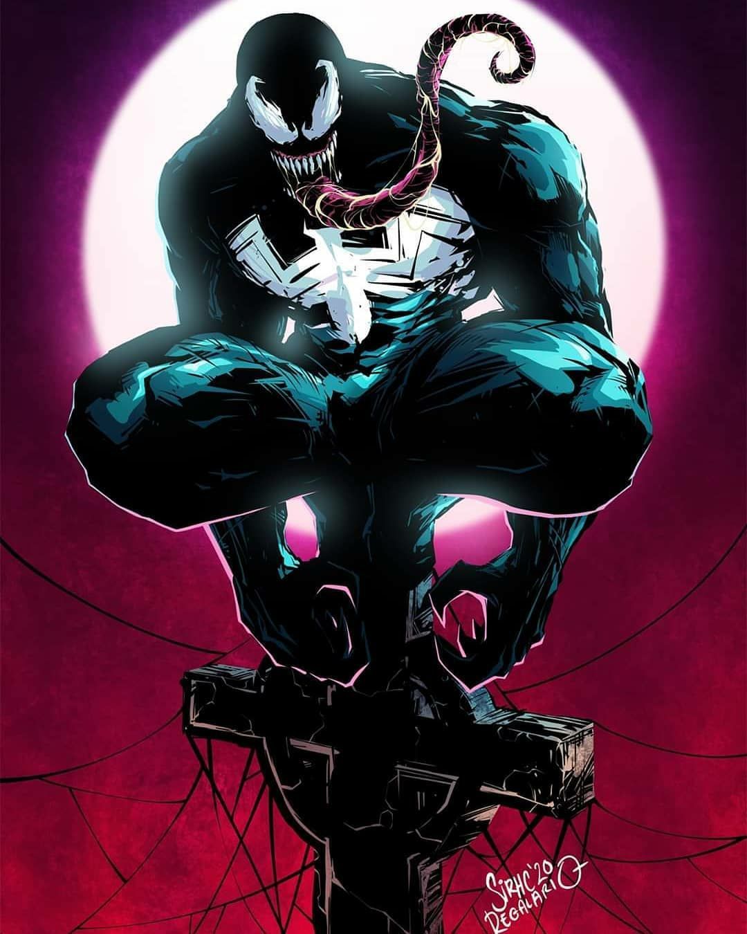 Venom Silhouette Moonlight Jigsaw Puzzle