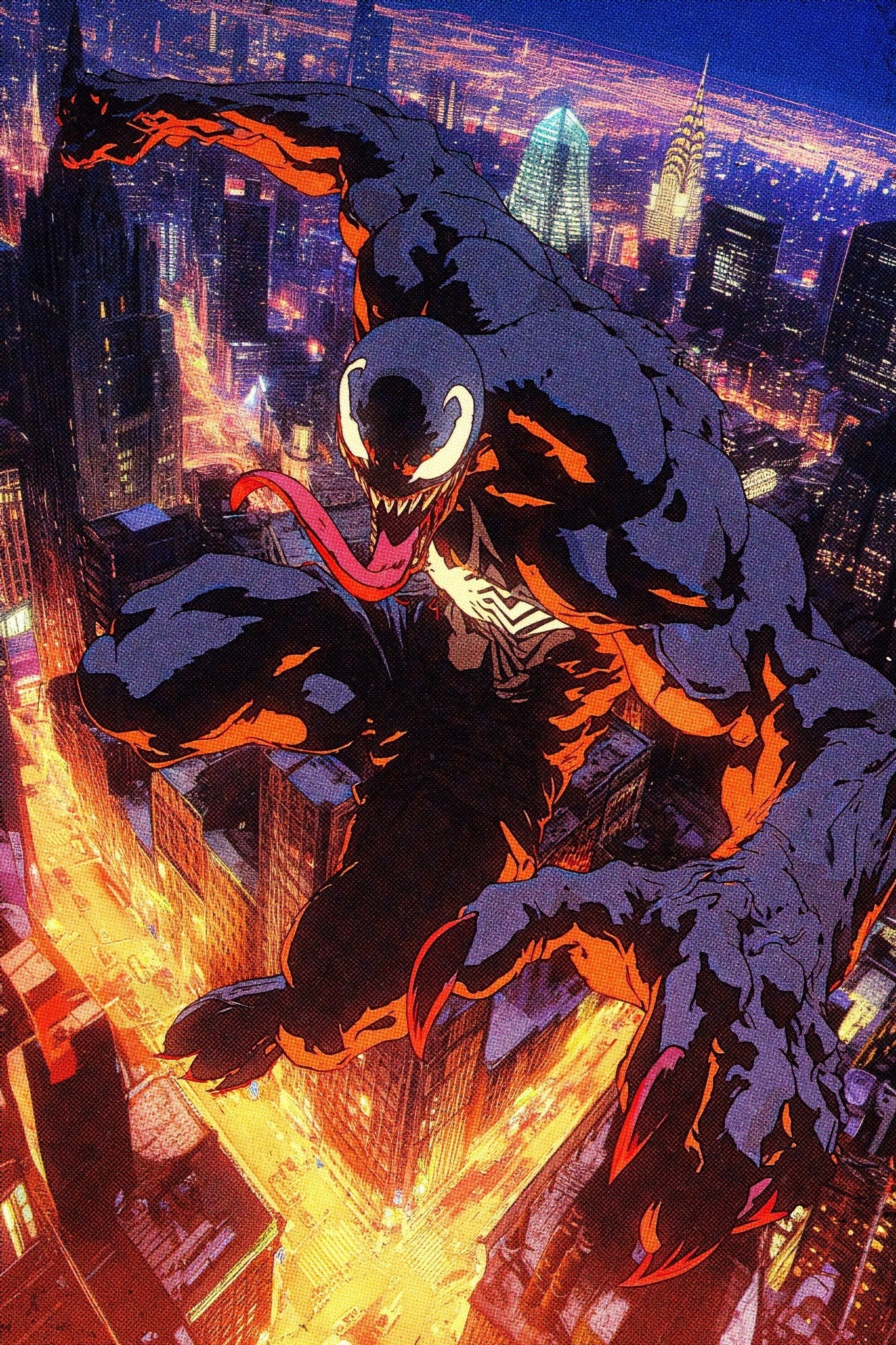 Venom Skyline Cityscape Jigsaw Puzzle