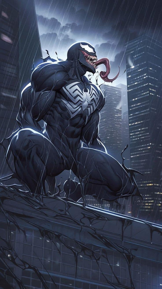 Venom Urban Nightscape Print Poster