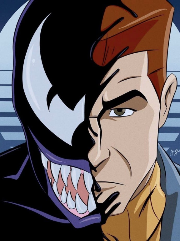 Venom Half Face Transformation 487 Jigsaw Puzzle